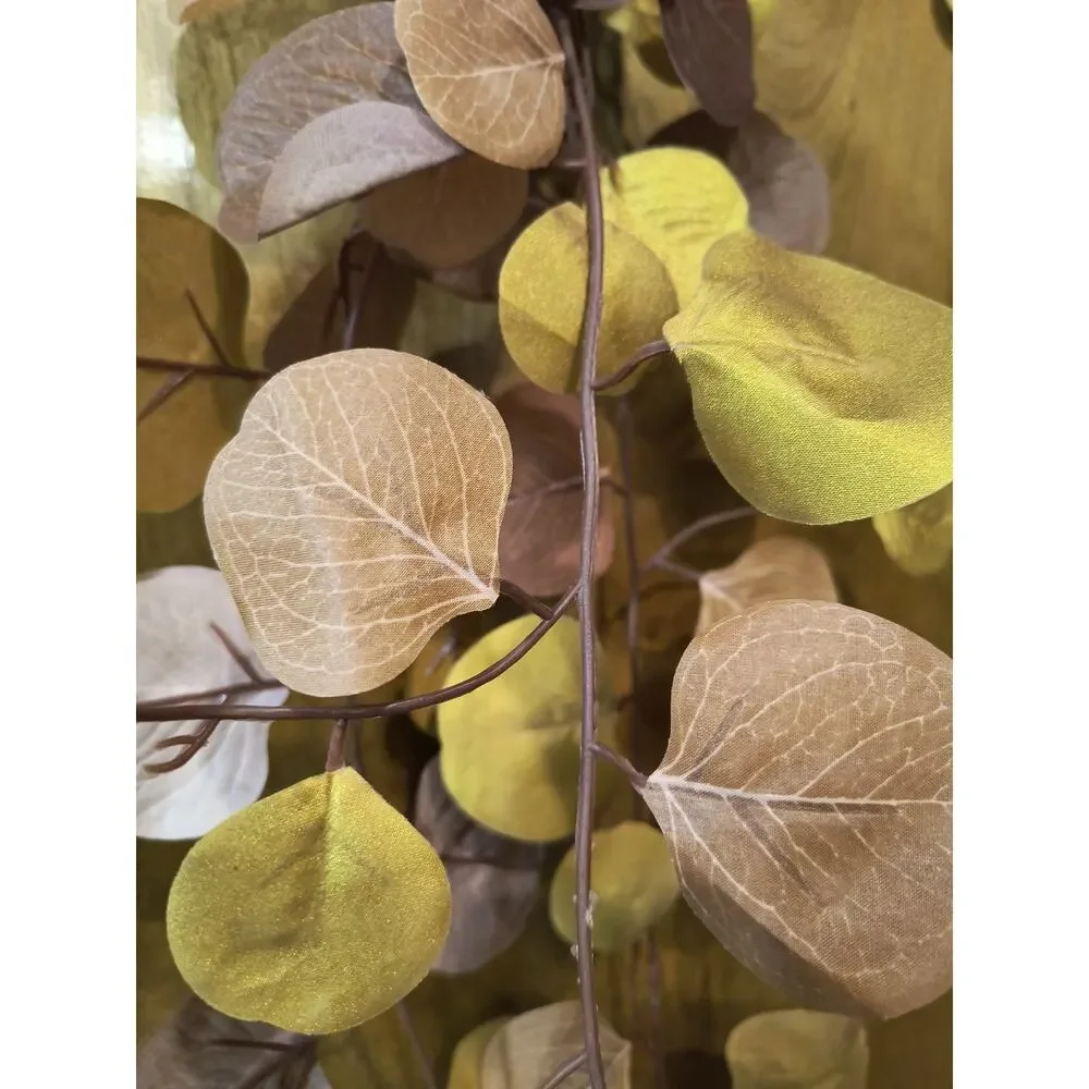1015.  Six Strands of Leaf Garlands Rose Gold Mustard